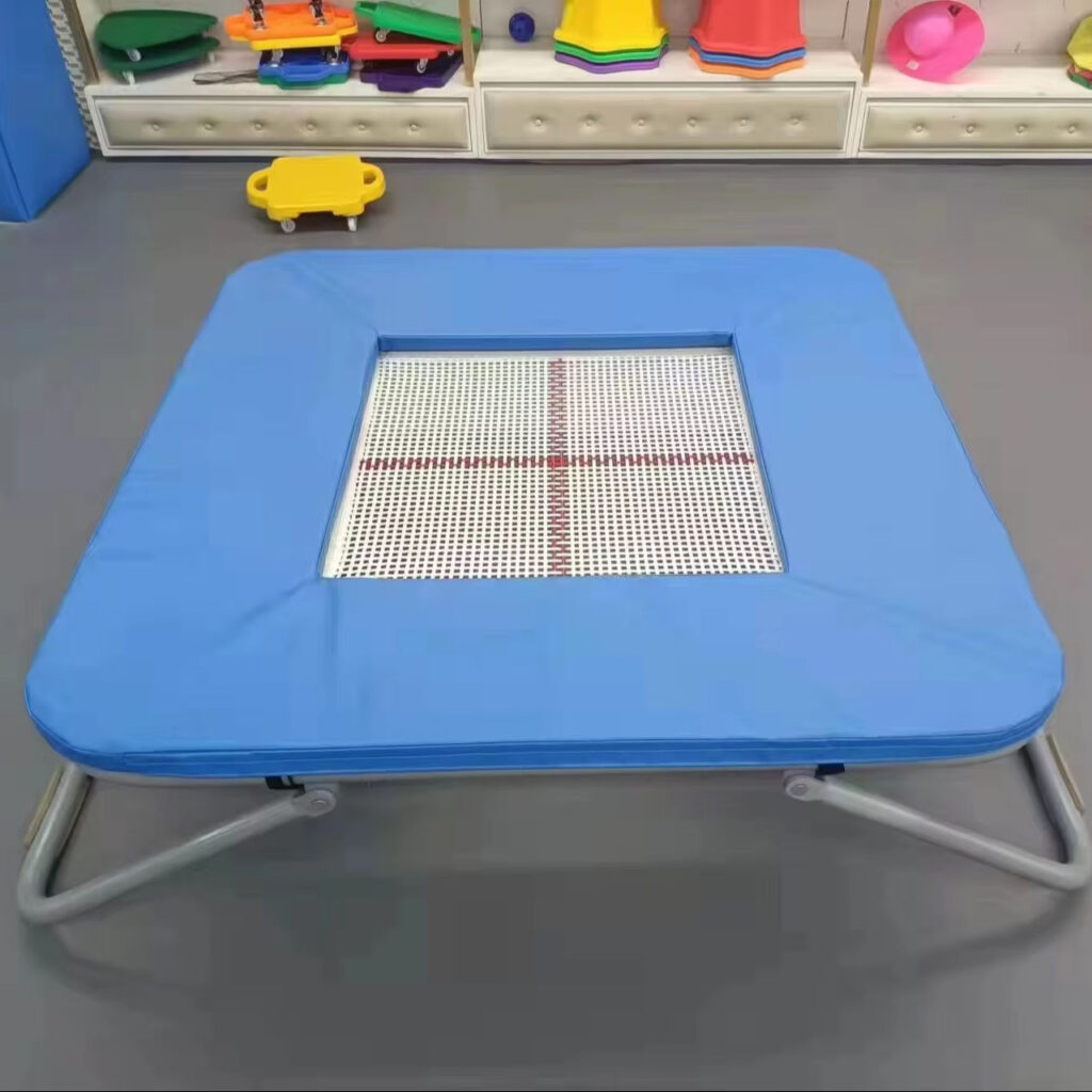 Direct Factory Sale Indoor Gymnastics Training Square Design Trampoline Steel Frame 10ft Frame Size Protective Net for Adu...