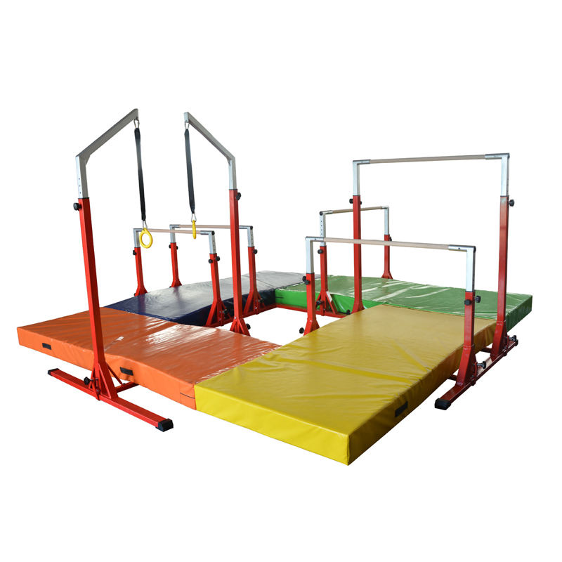New Design Steel Adjustable Kids Gymnastic Equipment with Horizontal Bar-Various Combo and Position - Athletic Equipment -...