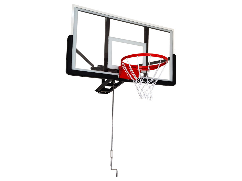 Wall-Mounted Adjustable Basketball Hoop System with Backboard – for Indoor/Outdoor Use, Home Gym, Playground - Baske...
