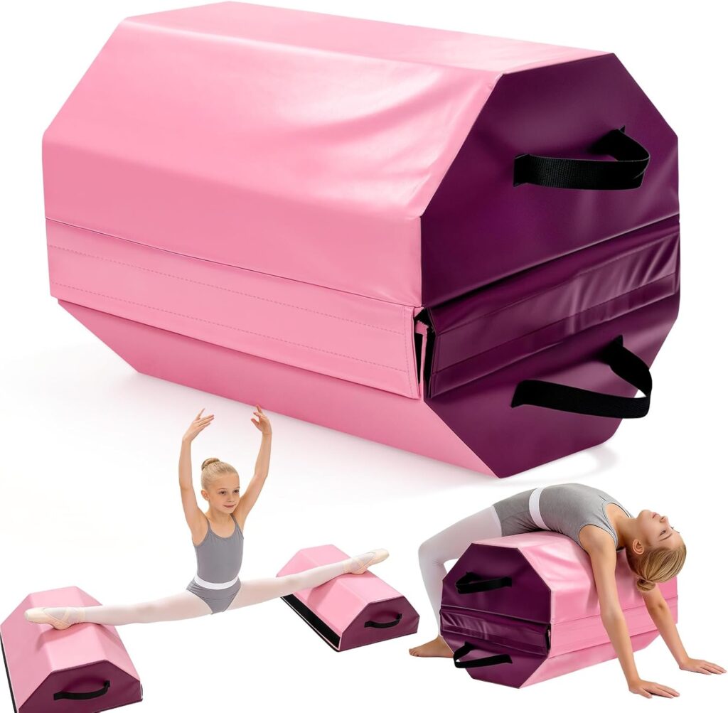 Gymnastics Octagon Mat 24″x26″ Skill Shape Tumbling Backbend Trainer Exercise Mat for Preschool Kids Gym Cheer...