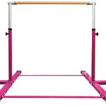  Pink Steel Junior Gymnastic Kip Bar Height Adjustable Training Equipment - Kids Training Bar - LMYSPORT