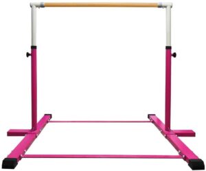  Pink Steel Junior Gymnastic Kip Bar Height Adjustable Training Equipment - Kids Training Bar - LMYSPORT